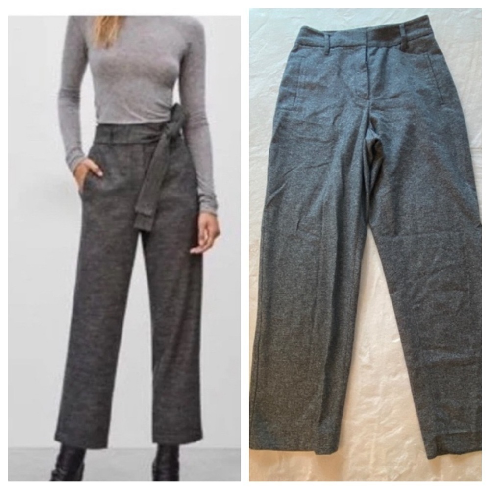 Aritzia Wilfred Margaux Tweed Pants Black & White 16981